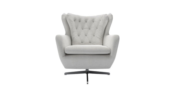 Ernest Swivel Armchair in Pumice House Basket Weave