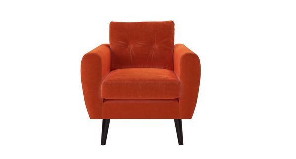 Jack Armchair in Burnt Orange Velvet