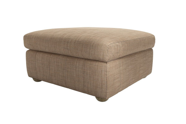 Tiffany Medium Square Footstool in Pumice House Basket Weave