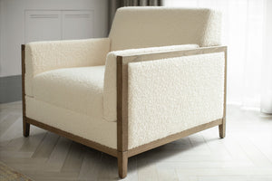 Chester Armchair in Alabaster Brushed Linen Cotton