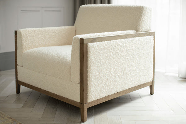 Chester Armchair in Alabaster Brushed Linen Cotton