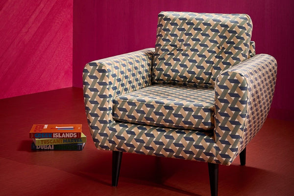 Jack Armchair in Burnt Orange Velvet