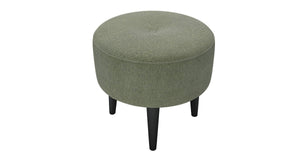 Jack Round Footstool in Ash Faux Leather