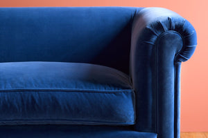 Patrick Unbuttoned Loveseat in Pumice House Basket Weave