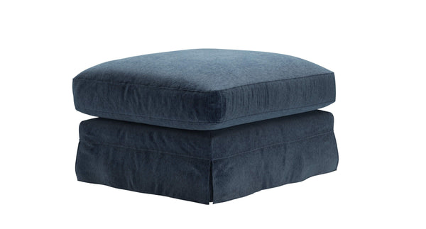 Otto Large Rectangular Footstool in Pumice House Basket Weave