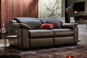 Hudson 2 Seat Recliner Sofa in Pumice House Basket Weave