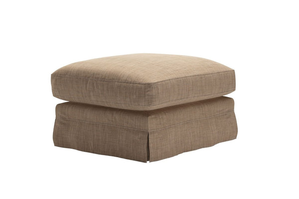 Otto Large Rectangular Footstool in Pumice House Basket Weave