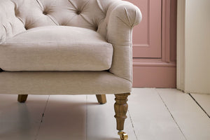 Poppy Armchair in Dusty Rose Cotton Matt Velvet