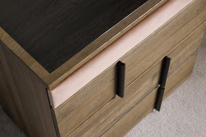 Amalfi Bedside Chest of Drawers in Pumice House Basket Weave