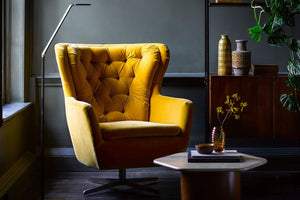 Ernest Swivel Armchair in Pumice House Basket Weave