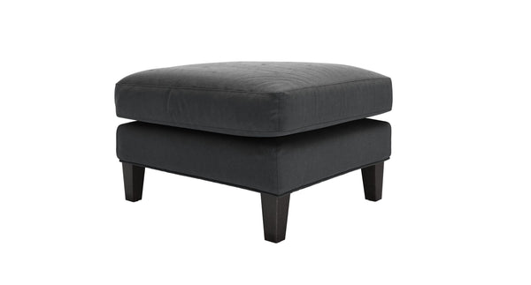 Izzy Medium Rectangular Footstool in Neptune Smart Velvet