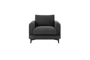 Boston Curved Arm Armchair in Pumice House Basket Weave