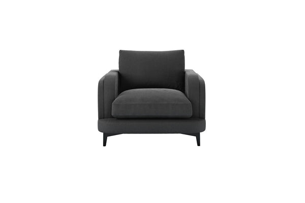 Boston Curved Arm Armchair in Pumice House Basket Weave