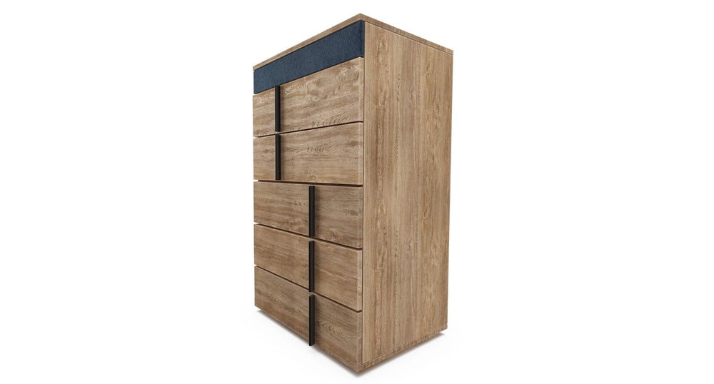 Sorrento Five Drawer Chest of Drawers in Pumice House Basket Weave