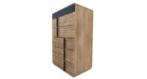 Sorrento Five Drawer Chest of Drawers in Pumice House Basket Weave