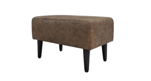 Jude Rectangular Footstool in Green Velvet