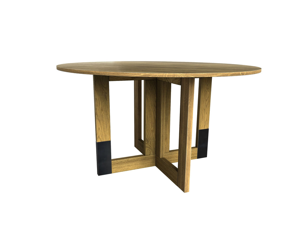 Memphis Dining Table with Metal Detail