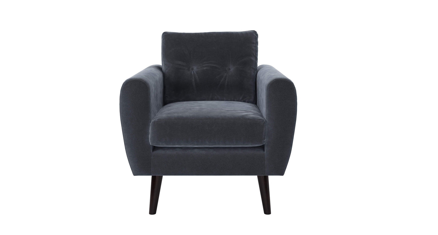 Jack Armchair in Burnt Orange Velvet