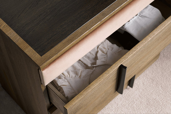 Amalfi Bedside Chest of Drawers in Pumice House Basket Weave