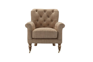 Poppy Armchair in Dusty Rose Cotton Matt Velvet