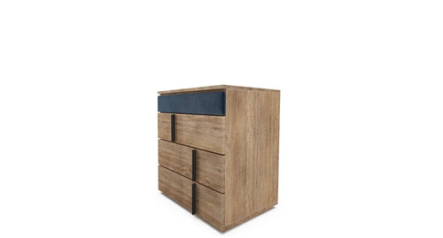 Amalfi Bedside Chest of Drawers in Pumice House Basket Weave