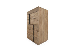 Sorrento Five Drawer Chest of Drawers in Pumice House Basket Weave