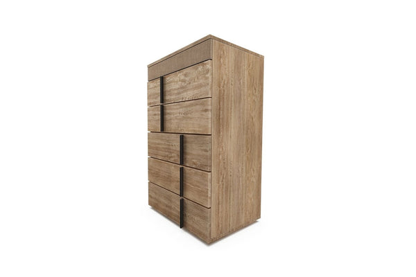Sorrento Five Drawer Chest of Drawers in Pumice House Basket Weave