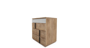 Amalfi Bedside Chest of Drawers in Pumice House Basket Weave