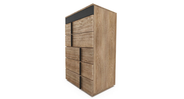 Sorrento Five Drawer Chest of Drawers in Pumice House Basket Weave