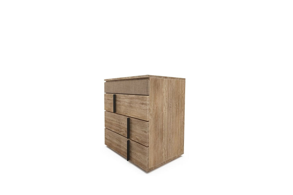 Amalfi Bedside Chest of Drawers in Pumice House Basket Weave