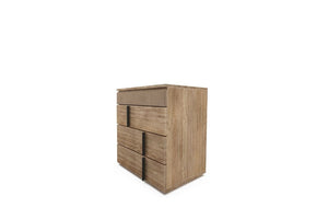 Amalfi Bedside Chest of Drawers in Pumice House Basket Weave