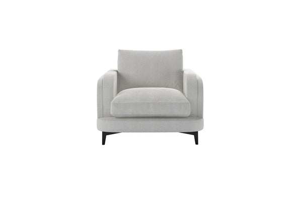 Boston Curved Arm Armchair in Pumice House Basket Weave