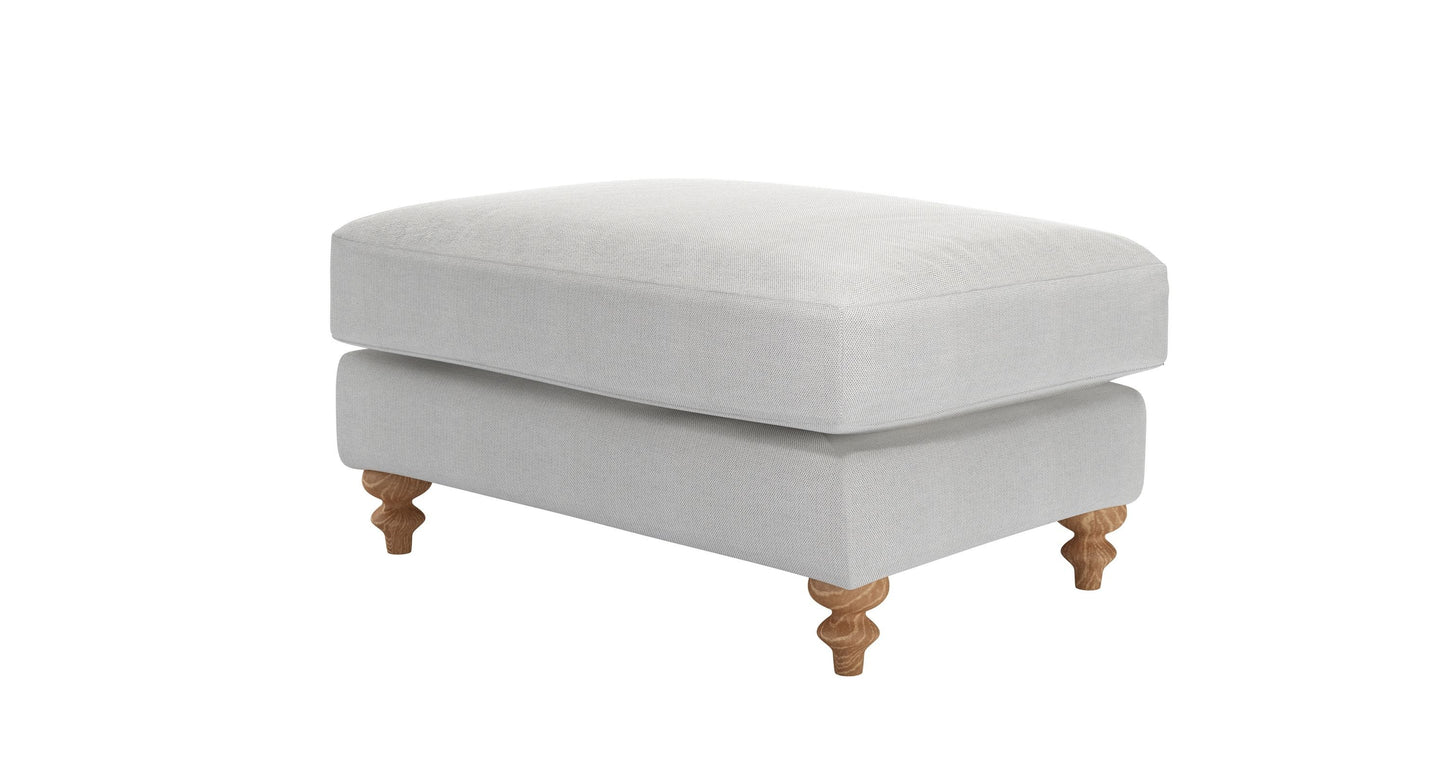 Teddy Large Rectangular Footstool in Pumice House Basket Weave