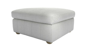 Tiffany Medium Square Footstool in Pumice House Basket Weave