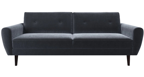 Jack 3 Seat Sofa Bed in Grey Velvet