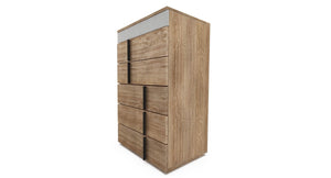 Sorrento Five Drawer Chest of Drawers in Pumice House Basket Weave