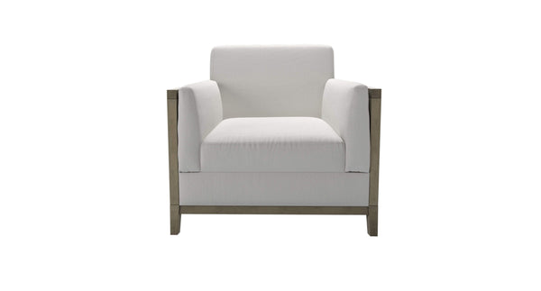 Chester Armchair in Alabaster Brushed Linen Cotton