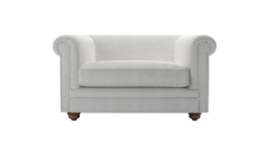 Patrick Unbuttoned Loveseat in Pumice House Basket Weave