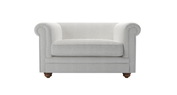 Patrick Unbuttoned Loveseat in Pumice House Basket Weave