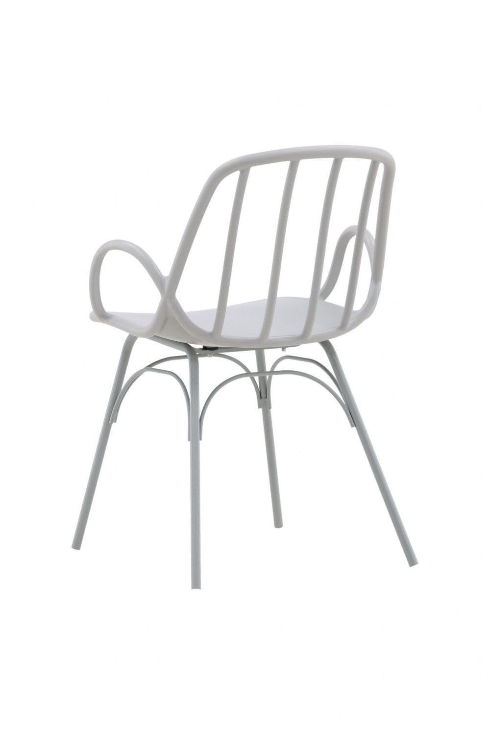 Dyrön Dining Chair Set of 2, Light Grey | Modern Plastic Chairs with Steel Legs