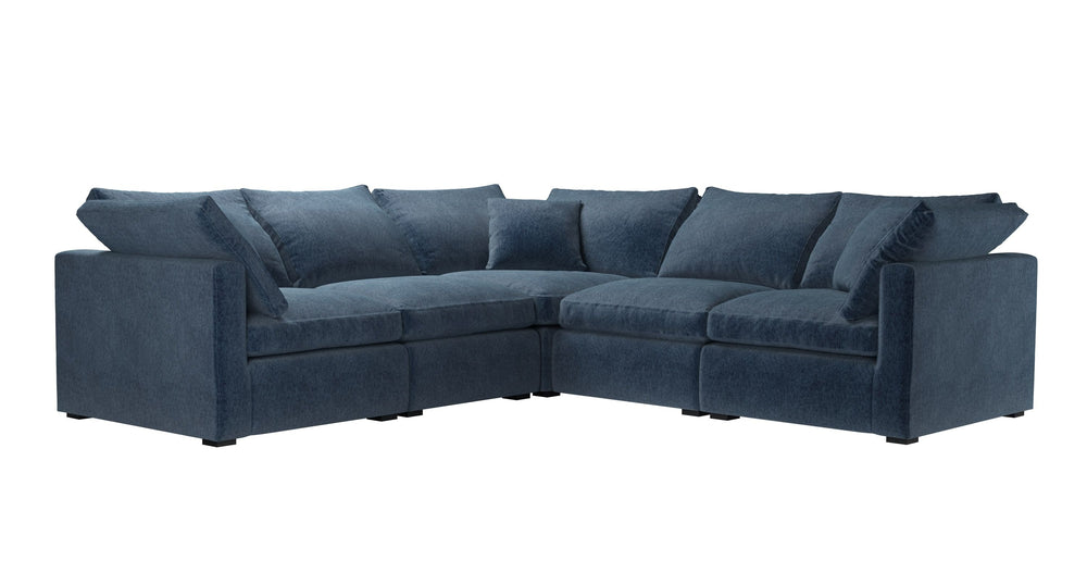 Long Island Slim Medium Corner Sofa in Pumice House Basket Weave