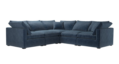 Long Island Slim Medium Corner Sofa in Pumice House Basket Weave