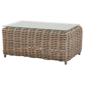 Amalfi Collection Outdoor Four Seater Set – HDPE Wicker & Acacia Wood, Powder-Coated Aluminium Frame, Shower-Resistant Cushions - My Store