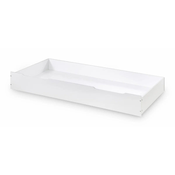Ellie White Underbed Storage Drawer & Single Trundle Bed – Multi-Functional Pull-Out Drawer for UK Single Mattress - Sleek Furniture