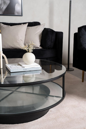 Falsterbo Round Sofa Table | Black, Modern Minimalist Design