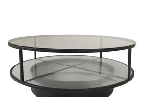 Falsterbo Round Sofa Table | Black, Modern Minimalist Design