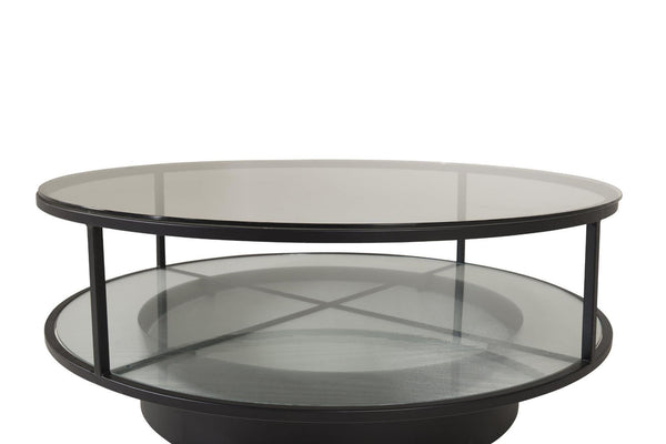 Falsterbo Round Sofa Table | Black, Modern Minimalist Design