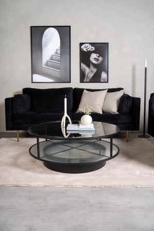 Falsterbo Round Sofa Table | Black, Modern Minimalist Design