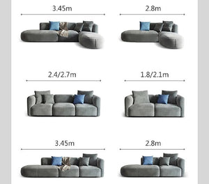 FIN 4-Seater Corner Sofa | Grey Velvet L-Shaped Modern Sofa | Contemporary Living Room Couch | Comfortable Family Sofa Set - Sleek Furniture