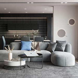 FIN 4-Seater Corner Sofa | Grey Velvet L-Shaped Modern Sofa | Contemporary Living Room Couch | Comfortable Family Sofa Set - Sleek Furniture